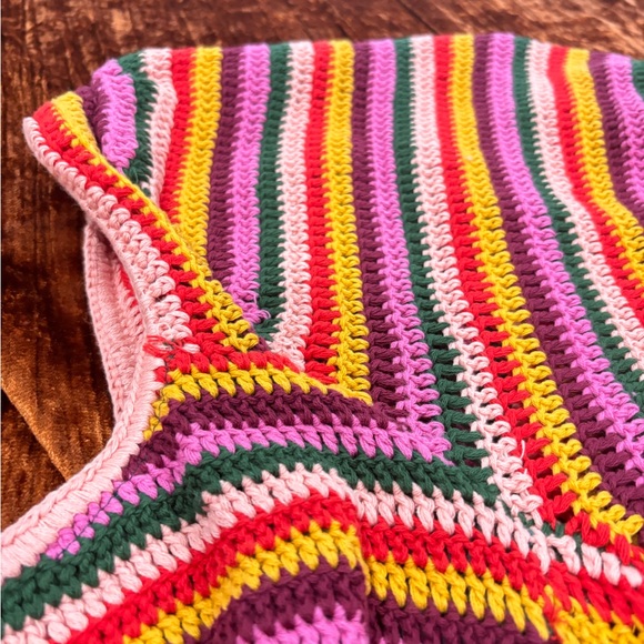 Farm Rio Paloma Crochet Midi Dress Multicolor Size M NWT - Picture 5 of 6